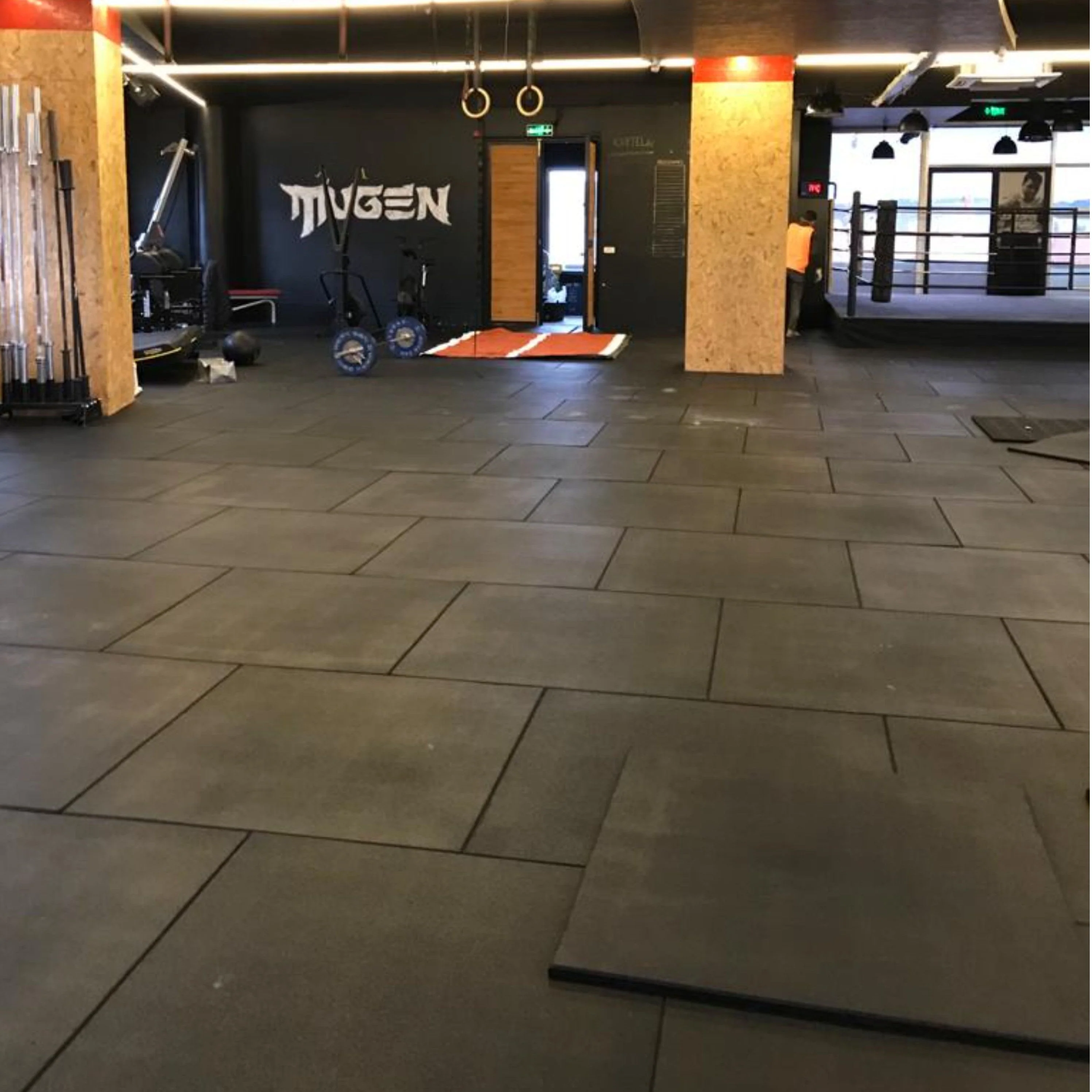 Flatline PRO Black Rubber Gym Flooring – 1m x 1m x 15mm - Image 6