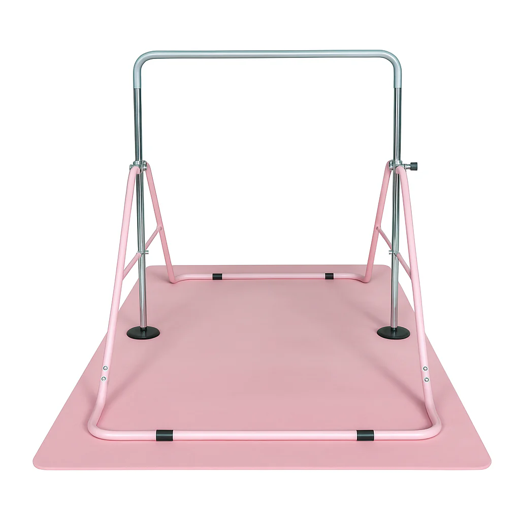 Horizontal Junior Gymnastics Bar with Mat (Adjustable Height) - Image 3