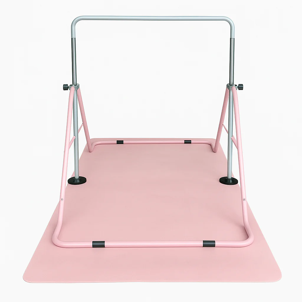Horizontal Junior Gymnastics Bar with Mat (Adjustable Height) - Image 6