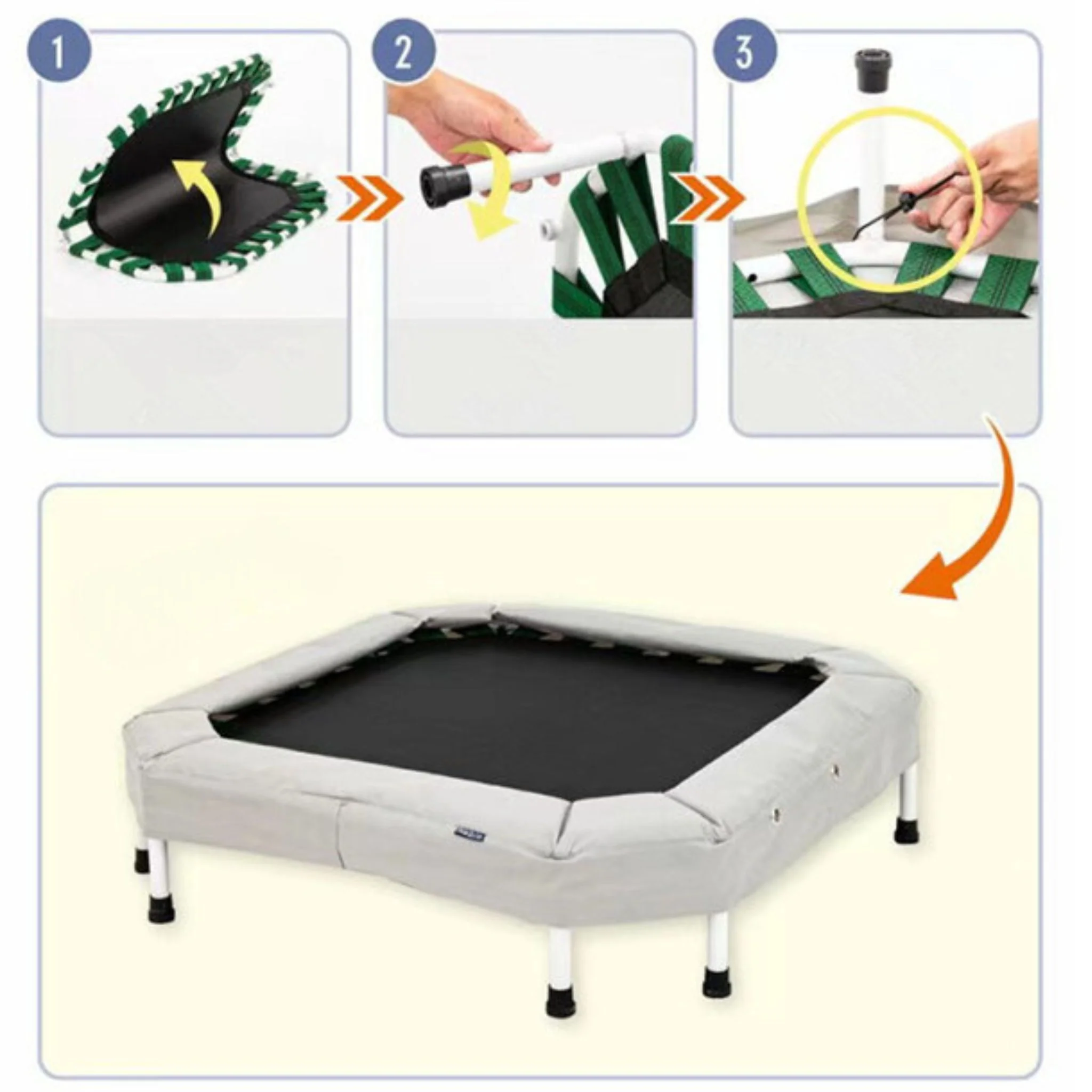 Mini Folding Junior Gymnastics bar with Trampoline - Image 4