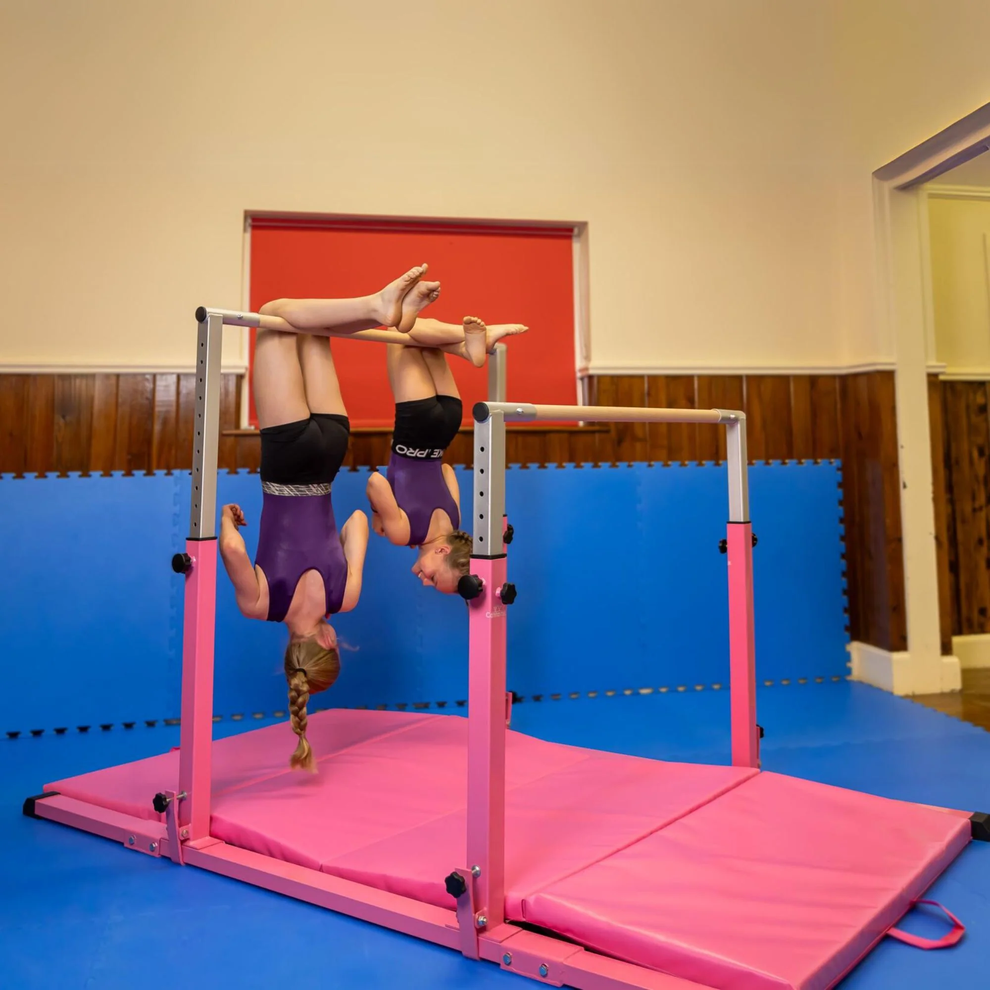 Cannons UK Junior Pro Adjustable 3-5ft Parallel Bars Pink or Blue - Image 8